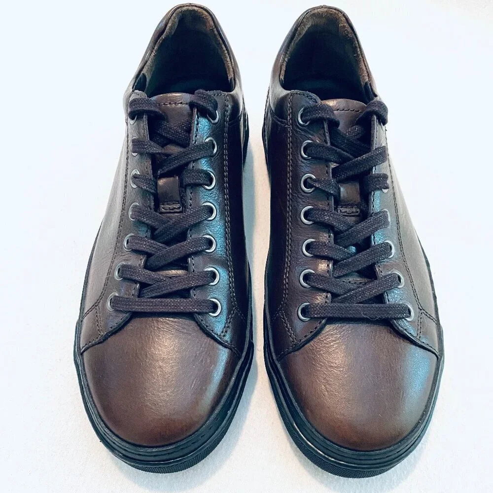 Allen Edmonds leather sneaker Men's 7 1/2 brown Porter Derby lace up low top
